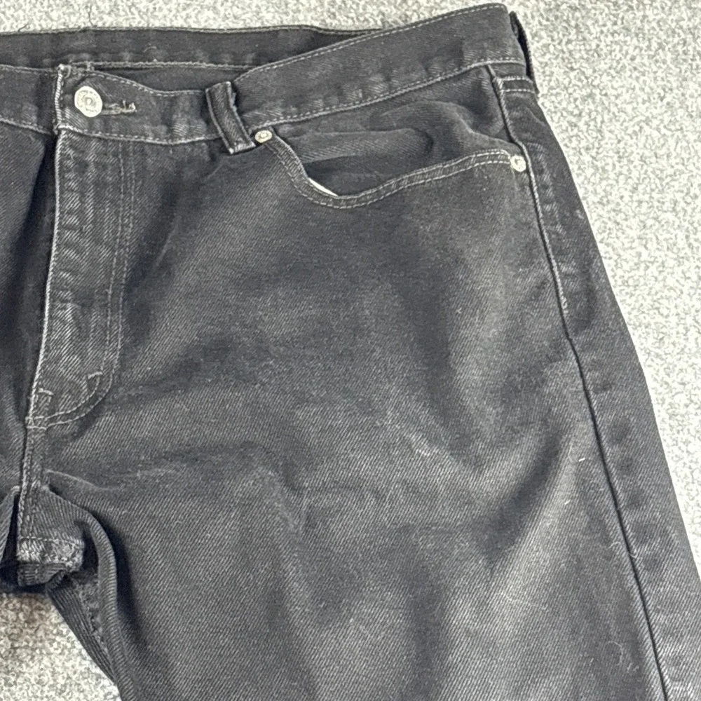Levi's 505 Men's W40 L30 Black Denim Jeans Regular Fit Straight Leg Pants